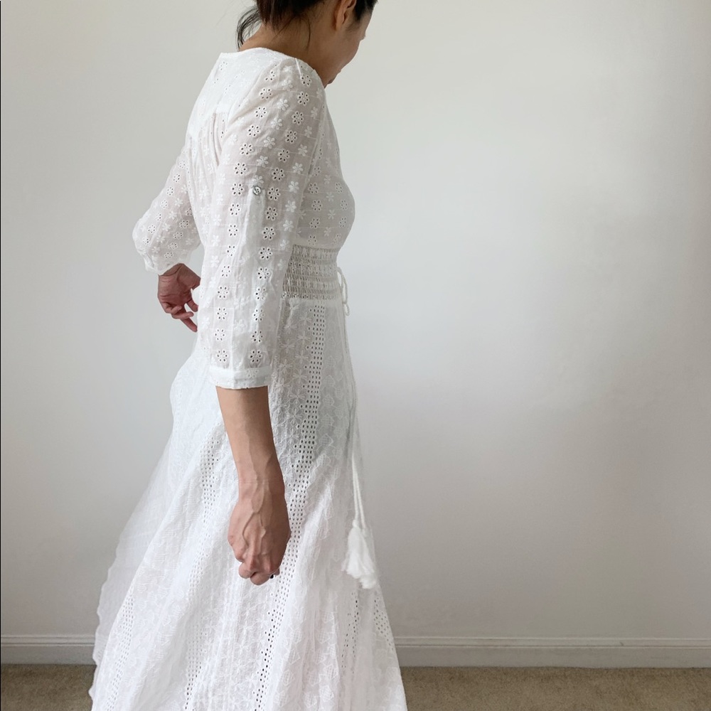 HARPER Crocheted  Maxi Dress - WHITE - Picture 7 of 8